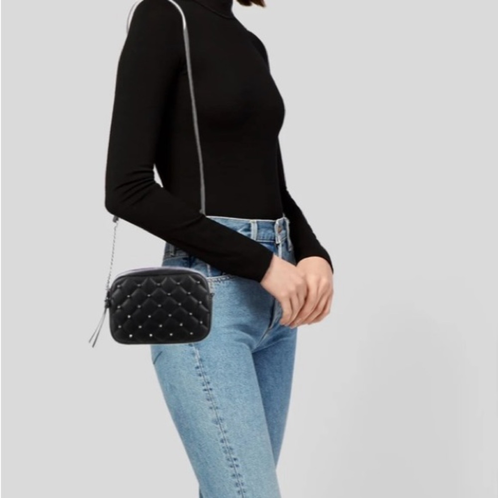 Rebecca Minkoff studded leather crossbody bag with tags.